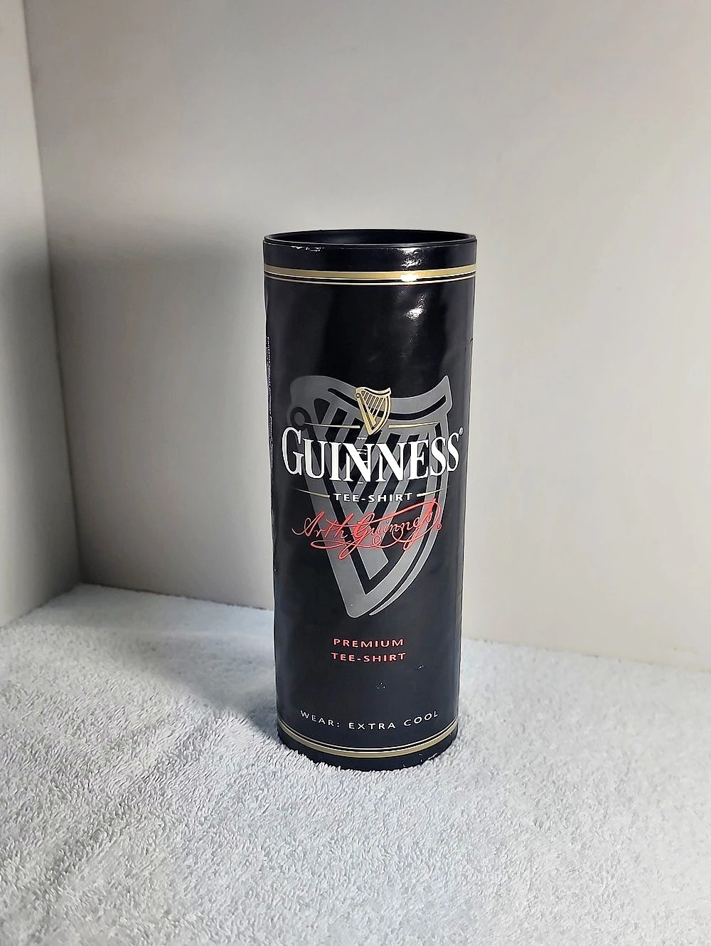 Guinness Premium Tee-Shirt Embroidered Tee in Black XL NWT